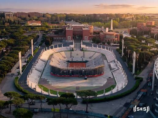 Vista aerea del Foro Italico a Roma
